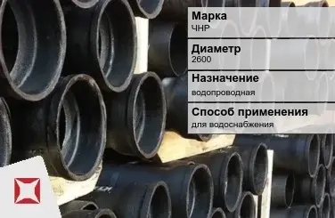 Чугунная труба для водоснабжения ЧНР 2600 мм ГОСТ 2531-2012 в Костанае